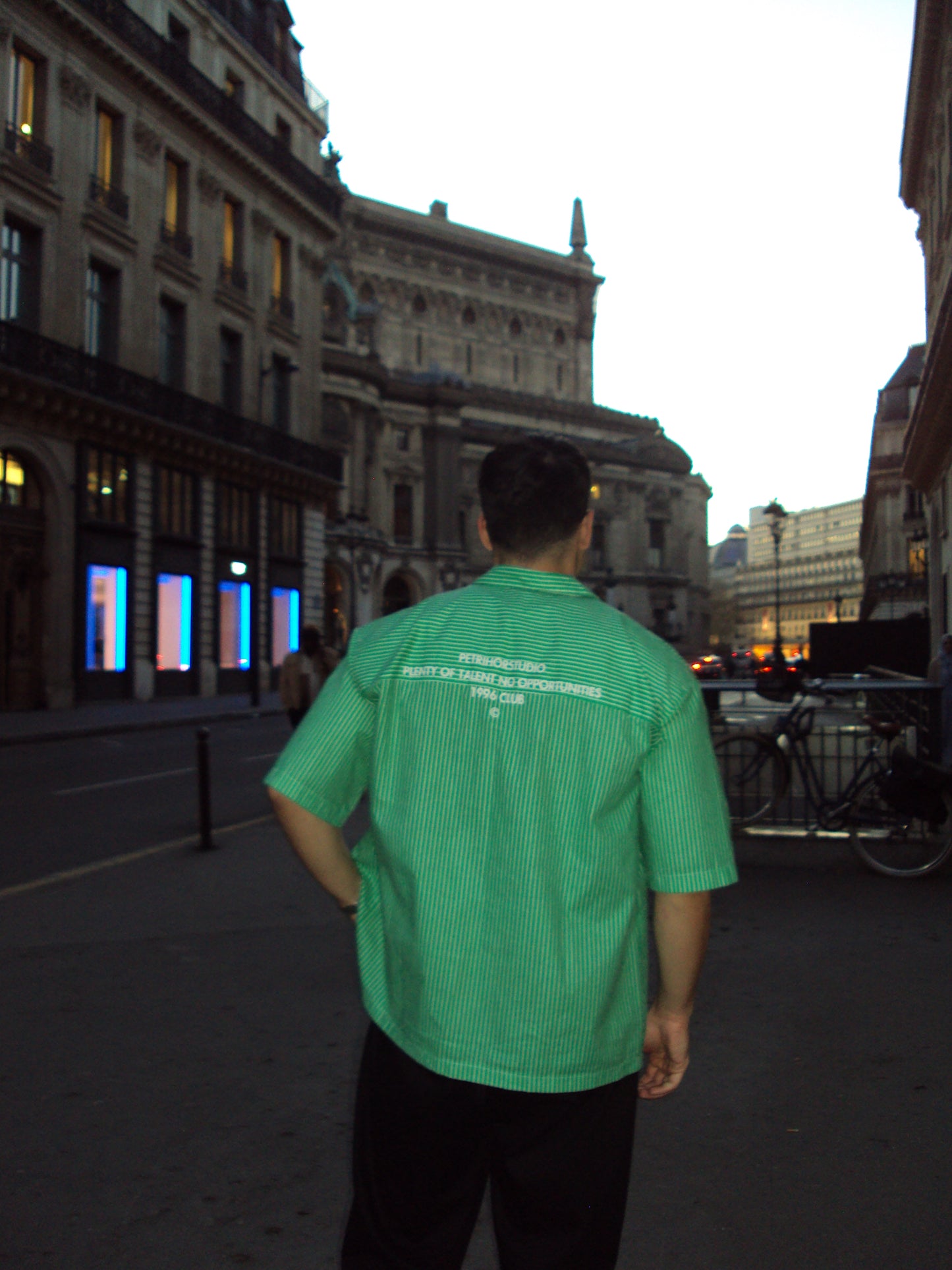 1996 CLUB STRIPPED GREEN SHIRT