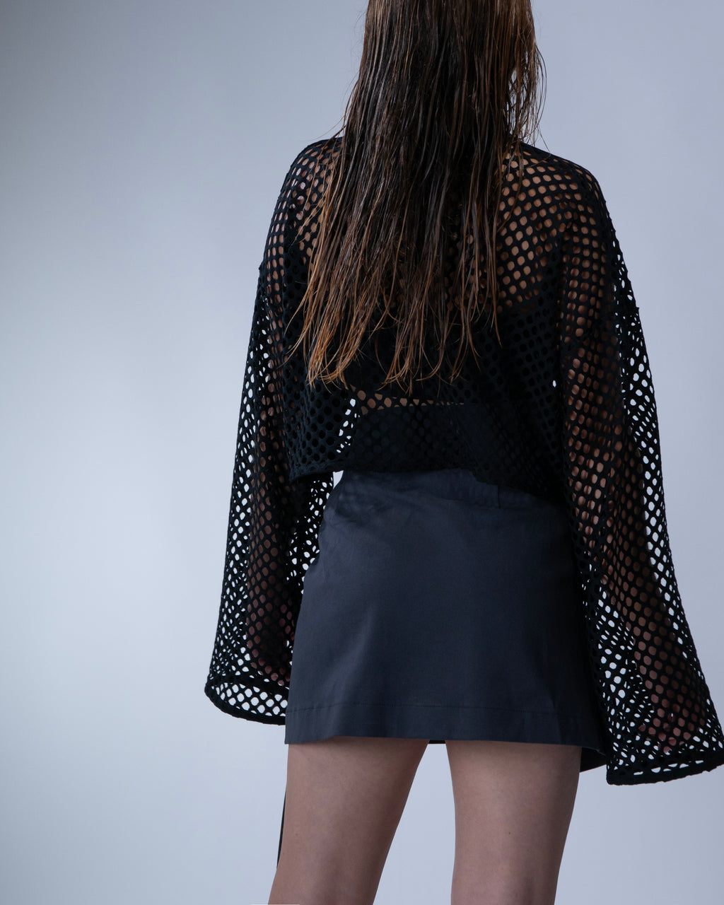 ''HONEY'' MESH TOP BLACK