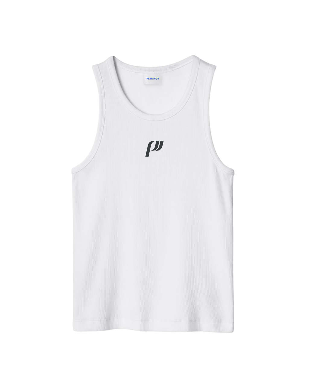 WHITE RIBBED TANK TOP