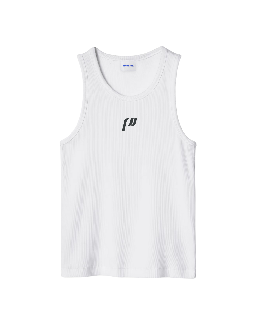 WHITE RIBBED TANK TOP