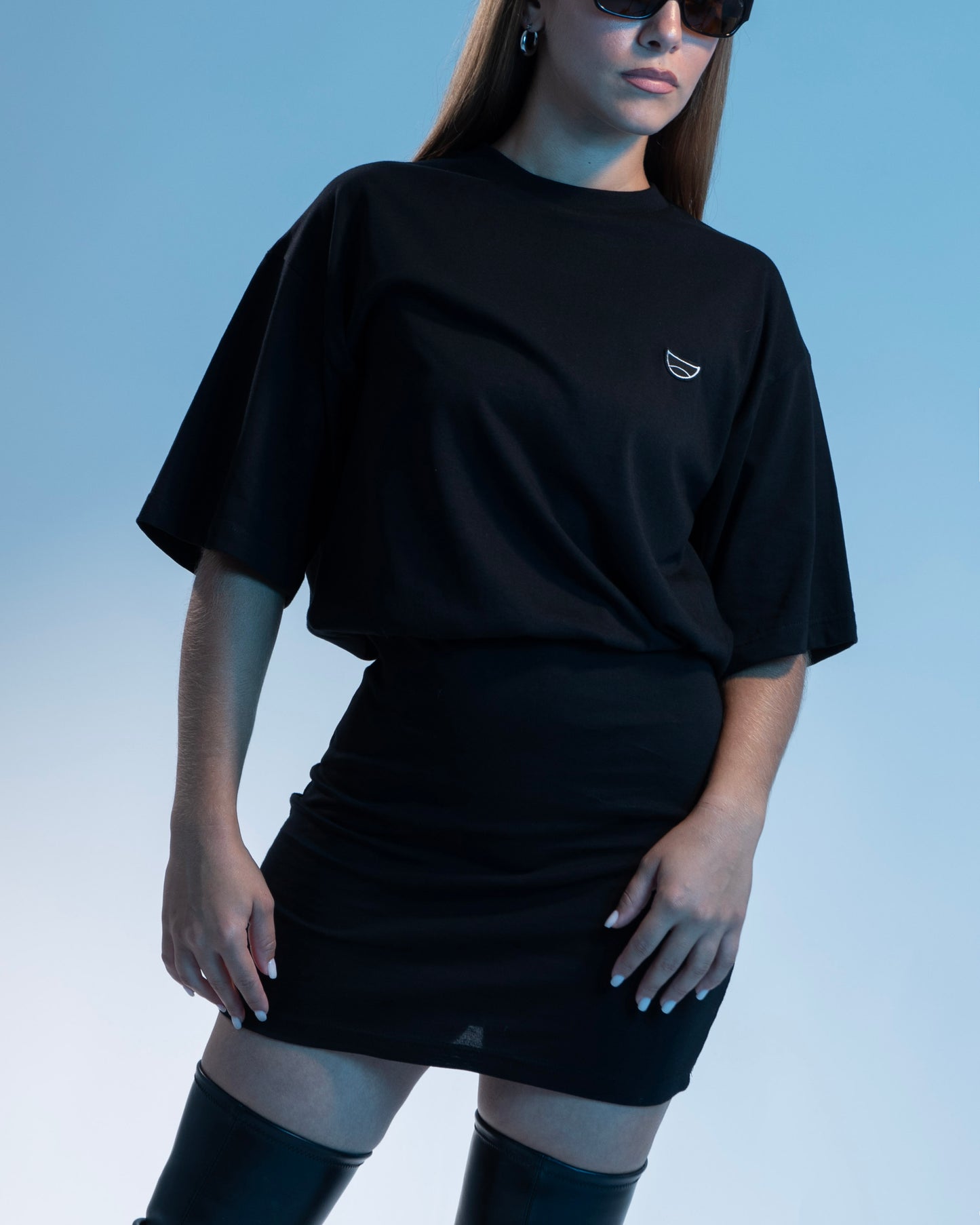 ''COLDCALL'' TEE DRESS BLACK