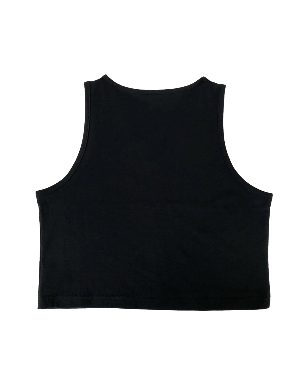 '' REBORN '' Black halter crop top