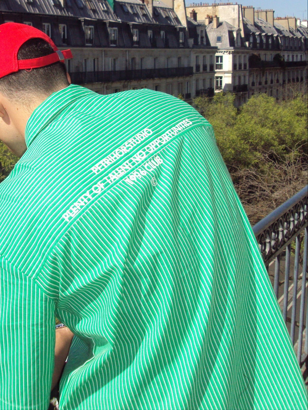 1996 CLUB STRIPPED GREEN SHIRT