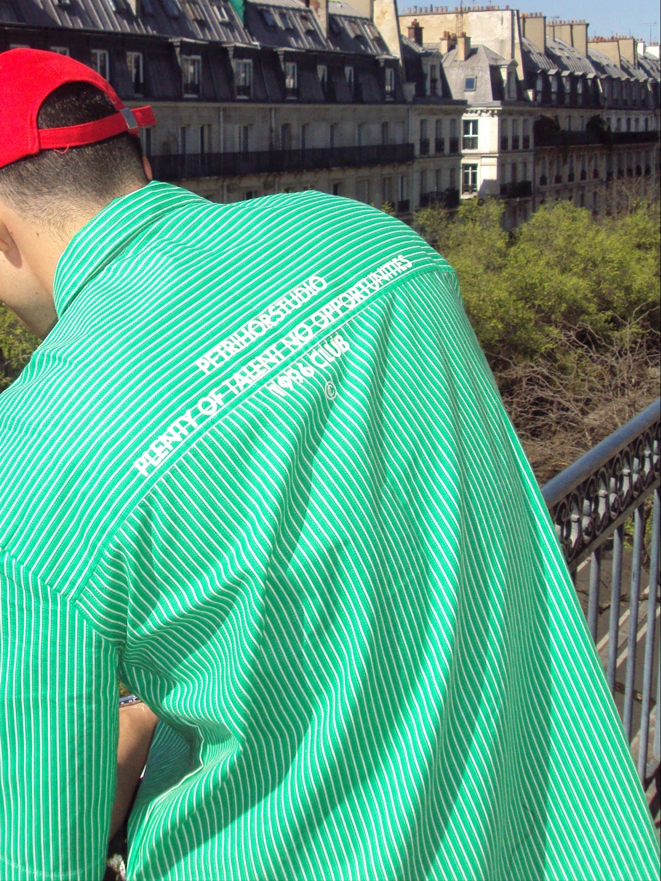 1996 CLUB STRIPPED GREEN SHIRT