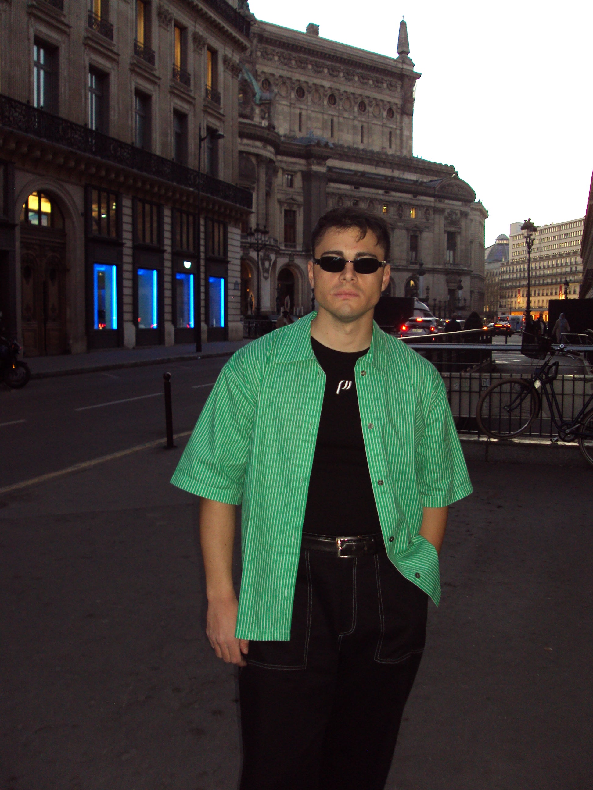 1996 CLUB STRIPPED GREEN SHIRT