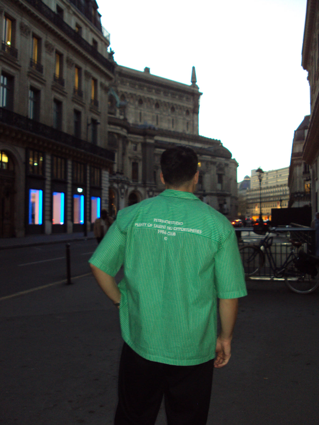 1996 CLUB STRIPPED GREEN SHIRT