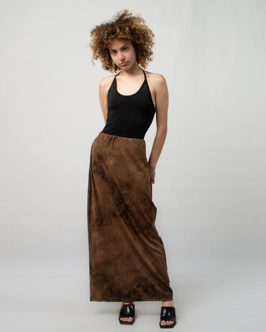 MAXI SKIRT BROWN