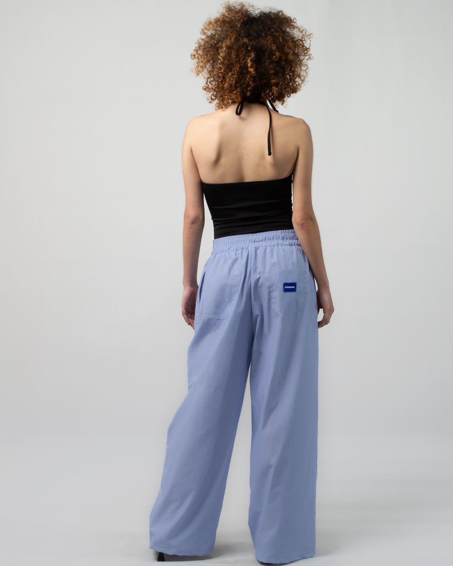 WIDE LEG TROUSERS BLUE