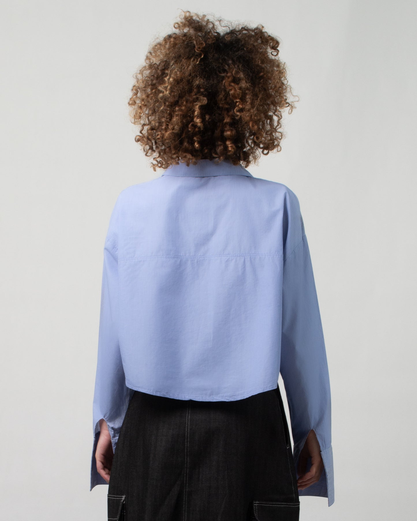 CROPPED SHIRT BLUE