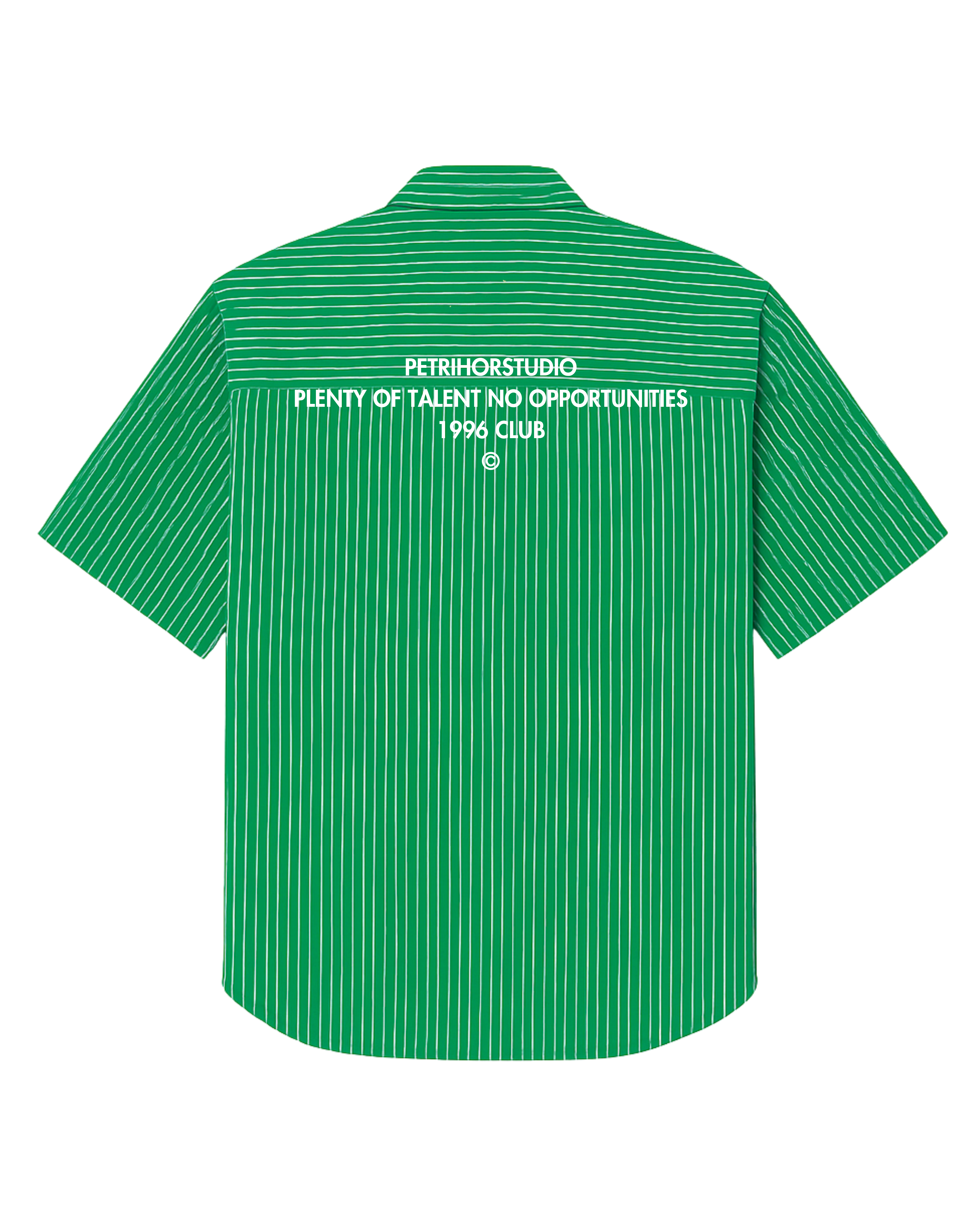 1996 CLUB STRIPPED GREEN SHIRT