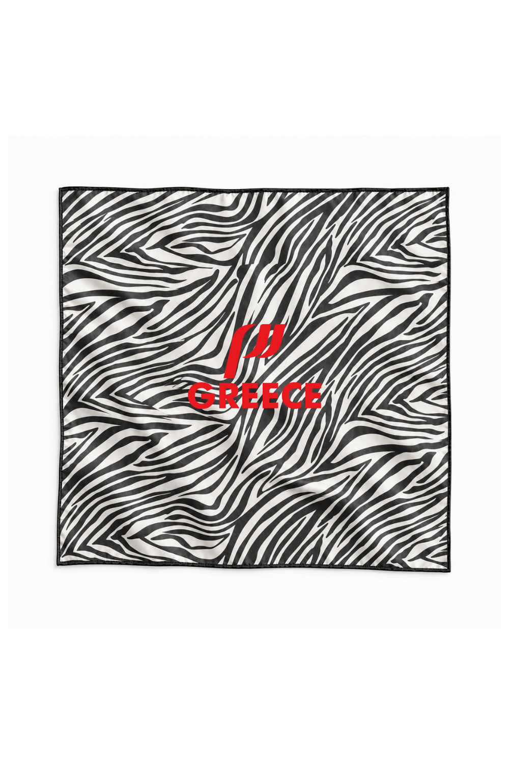 Satin zebra scarf