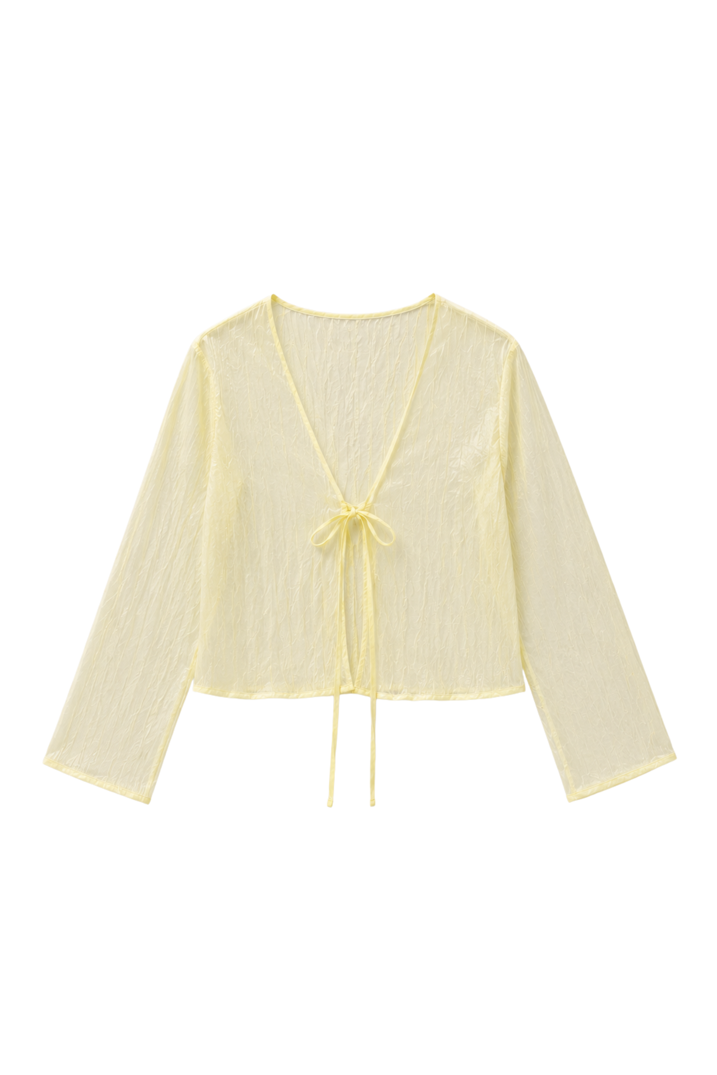 YELLOW MESH CARDIGAN