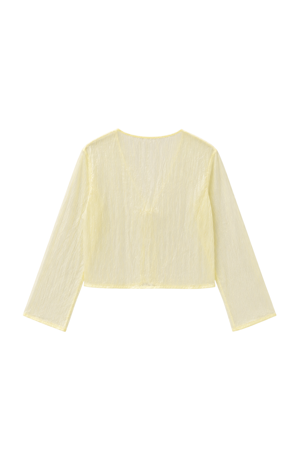YELLOW MESH CARDIGAN