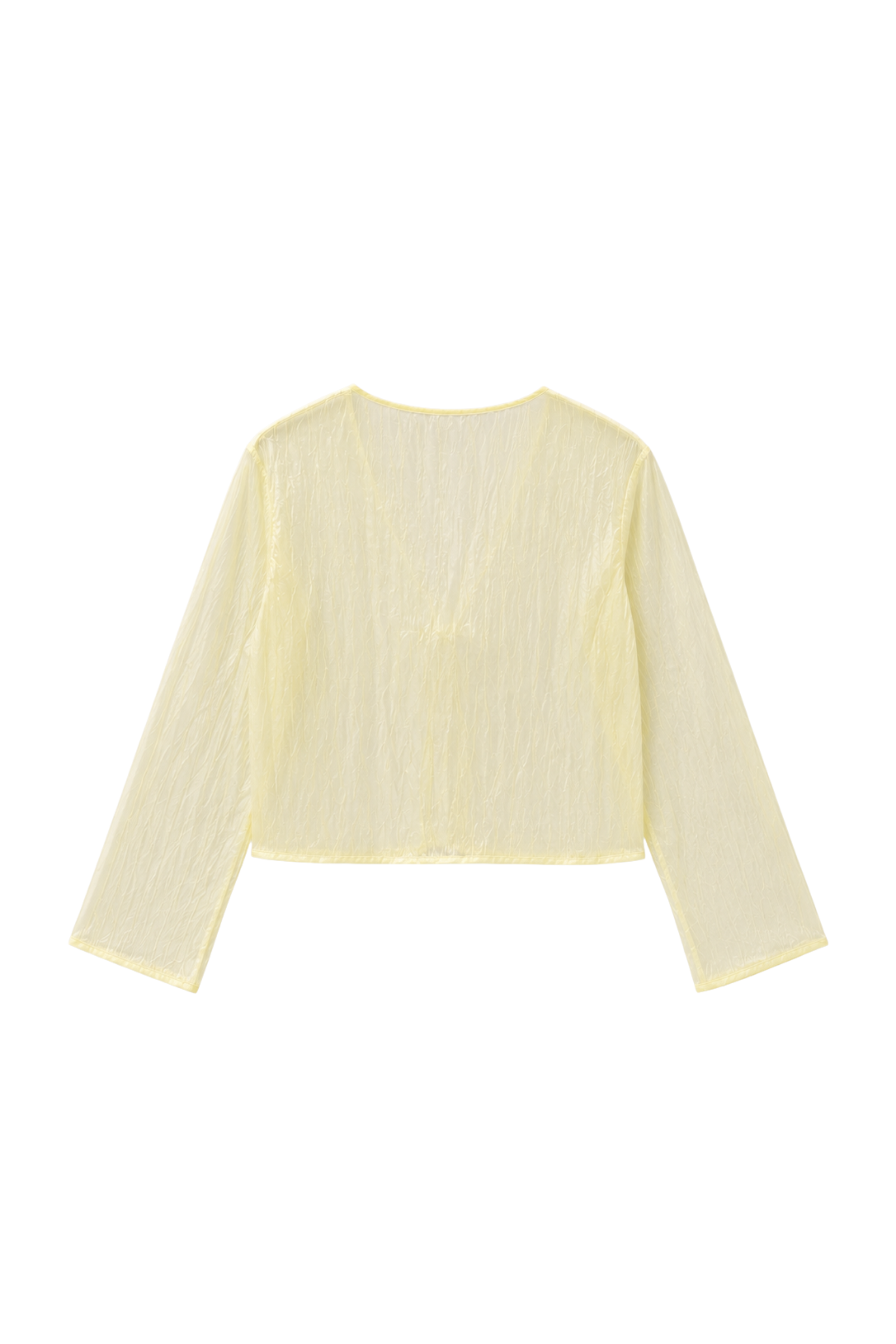 YELLOW MESH CARDIGAN