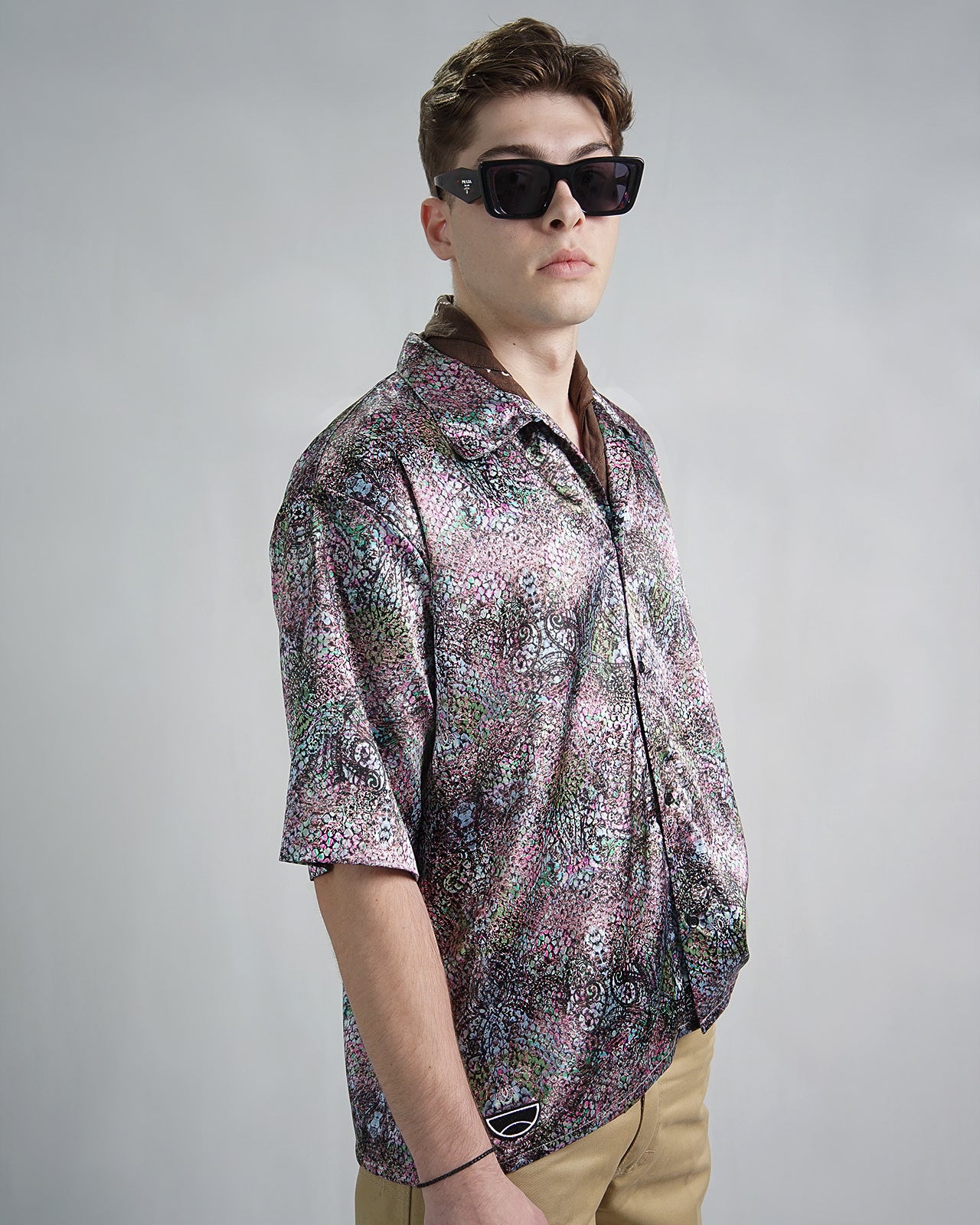 '' Casino '' satin shirt