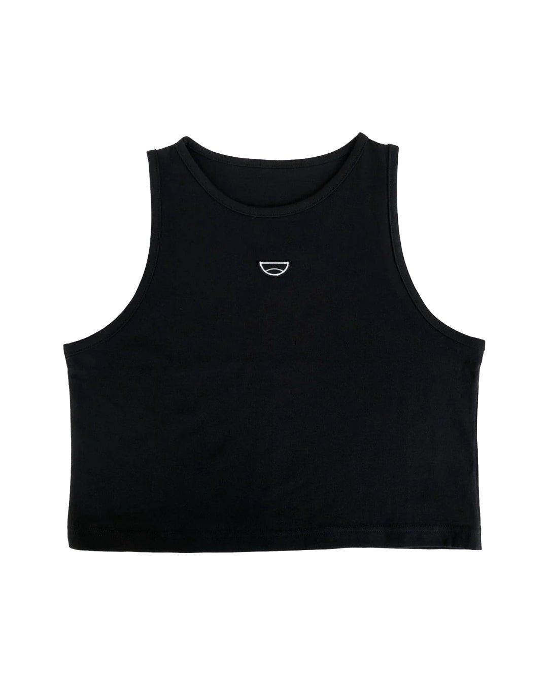 '' REBORN '' Black halter crop top